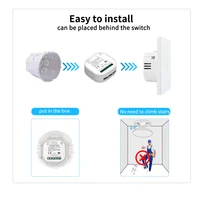SIXWGH 16A WIFI Switch Smart Home Tuya App Remote Control Smart Timer Switch No Battery Light Switch Work with Google Home Alexa - Image 3