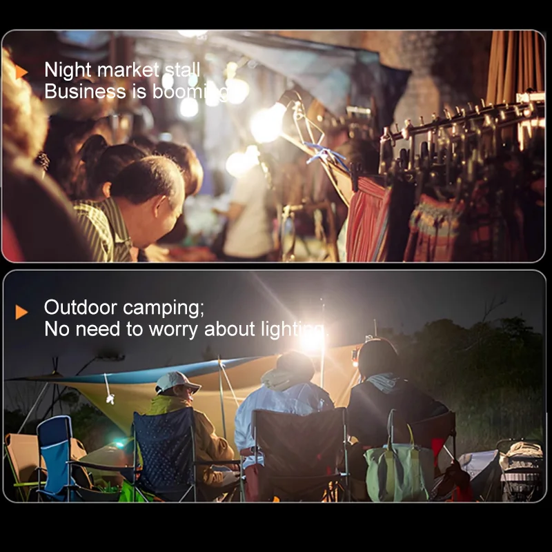 Solar LED Outdoor Camping Lamp Portable TYPE-C Charging