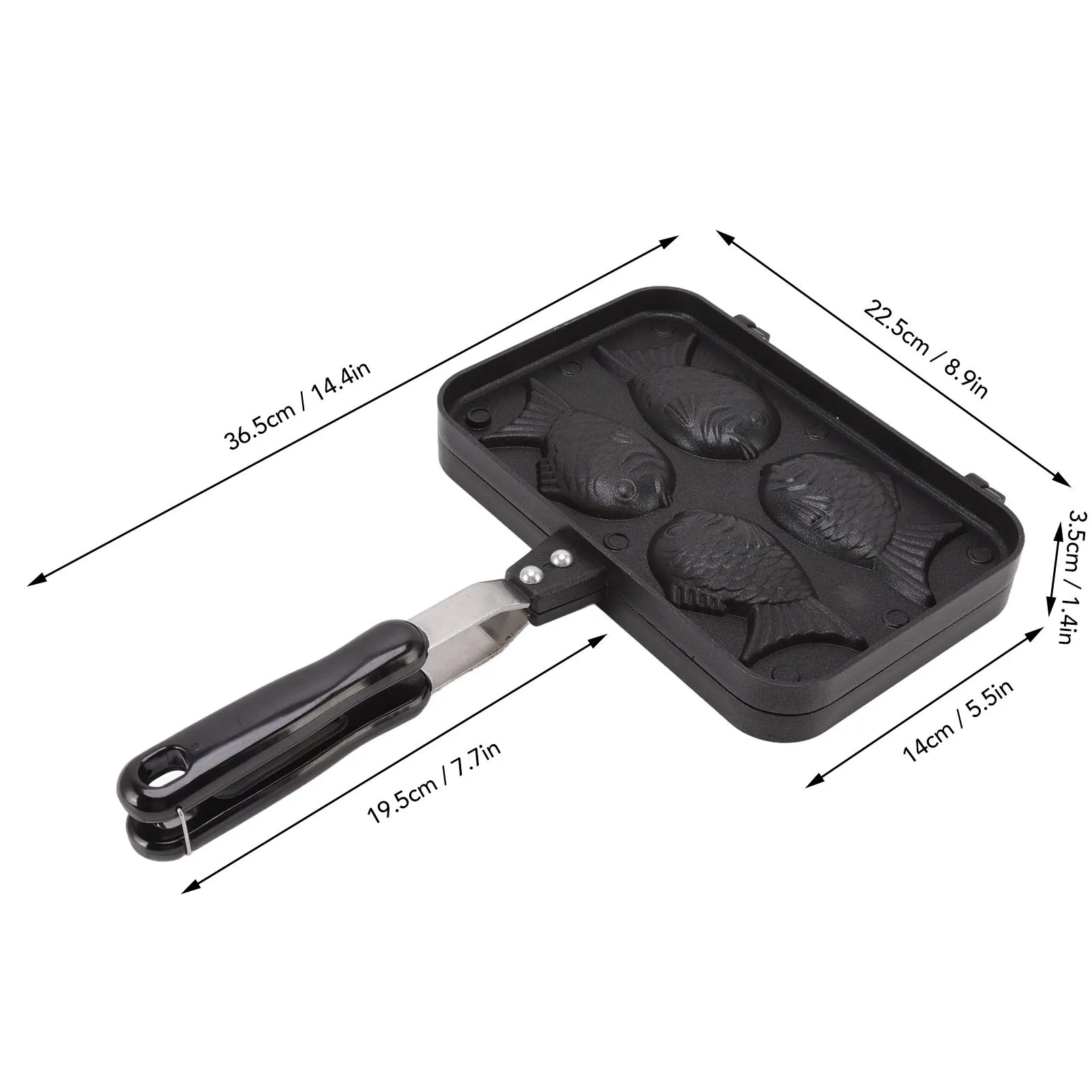 Taiyaki Cake Maker Taiyaki Cooking Bakeware Fish Shape Cake Maker Non Stick Double Baking Pan Waffle Baking Mold baking mould cake waffle maker