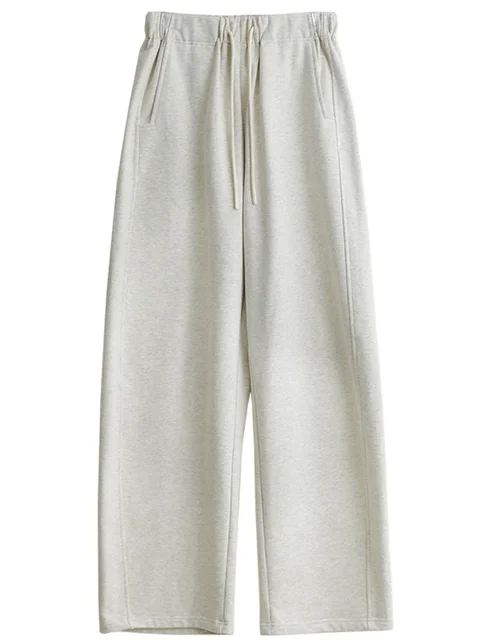 CHIC VEN Women Casual Pants Loose Casual New High Waist Wide Leg Woman Trousers Sports Streetwear Autumn Winter 2023 5