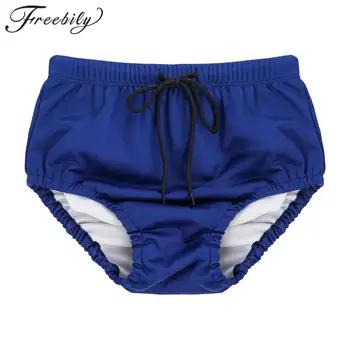 Slip da bagno lavabili per bambini con coulisse, mutandine da nuoto per ragazzi e ragazze, slip con elastico in vita, costumi da bagno lavabili