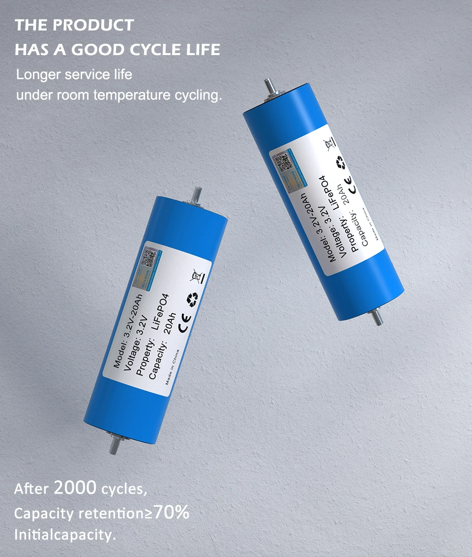 3.2V 20Ah Battery LiFePO4 phosphate Cell for 4S 12V 24V Motorcycle Car motor bat
