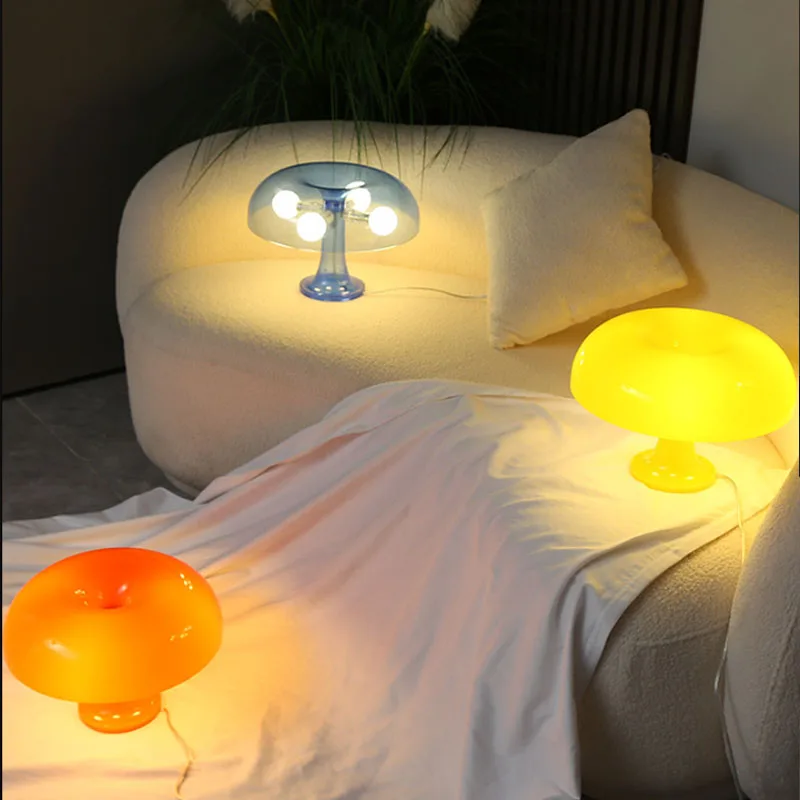 이탈리아 디자이너 Led 버섯 탁상 램프 호텔 침실 침대 옆 거실용 장식 조명 모던한 미니멀리스트 탁상 조명