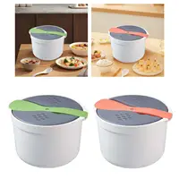 Cuiseur à vapeur à pression pour micro-ondes, ustensiles de cuisine avec passoire, cuiseur à riz pour quinoa, pomme de terre et riz, 2L 4