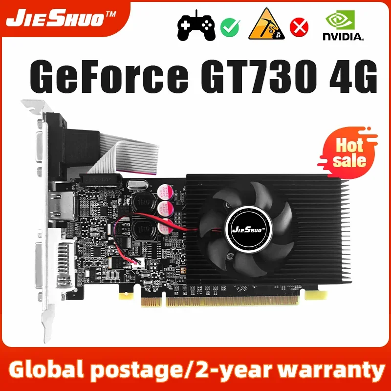 Jieshuo Nvidia Gt730 4gb D3 128bit Pcie20 X16 Graphics Card
