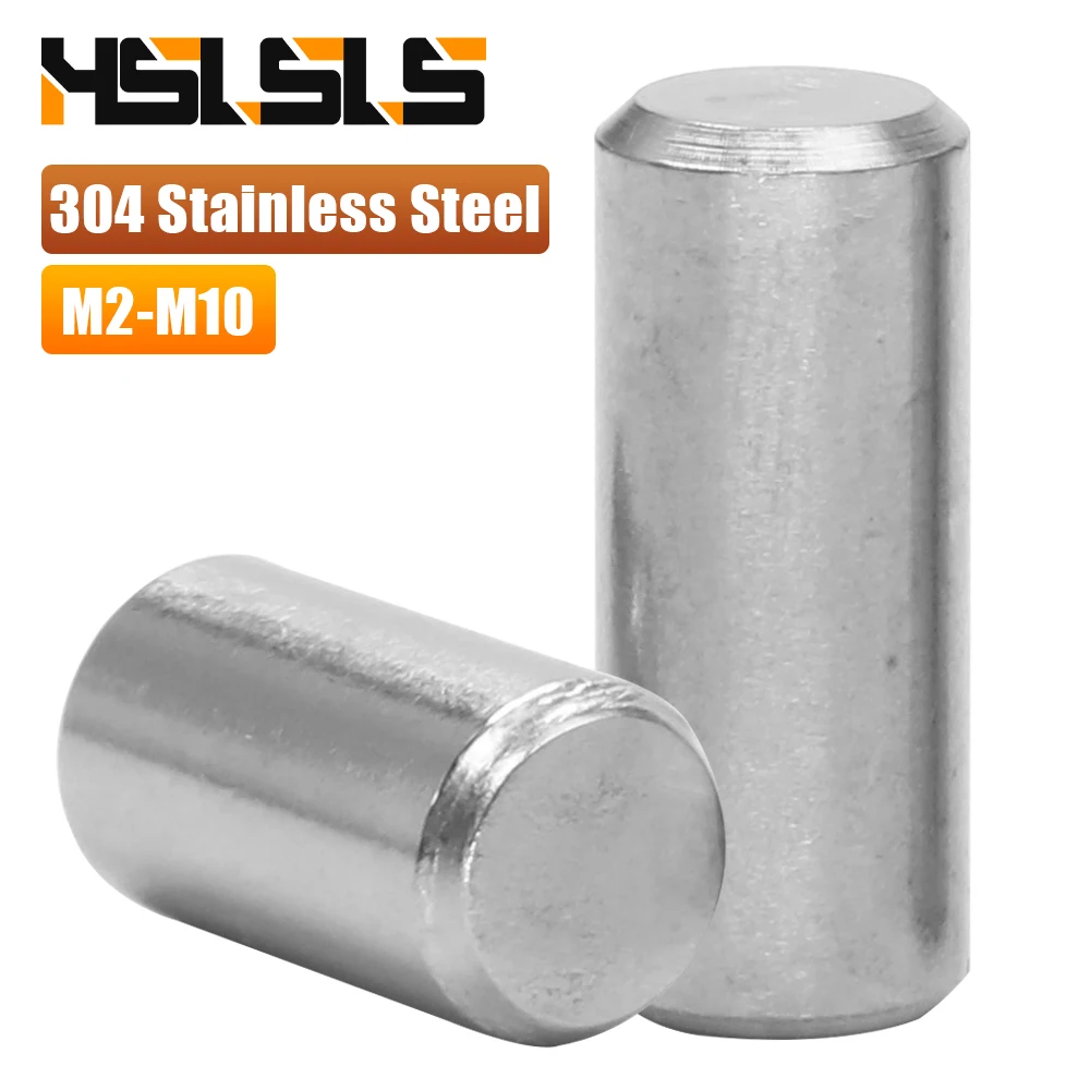 2-55pcs Cylindrical Pin Metal Dowel Pins M2 M2.5 M3 M4 M5 M6 M8 M10 Stainless Steel Locating Parallel Pins Solid Lock Pin cylindrical locating dowel pin