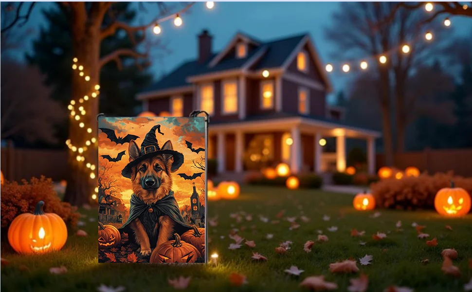 halloween yard flag