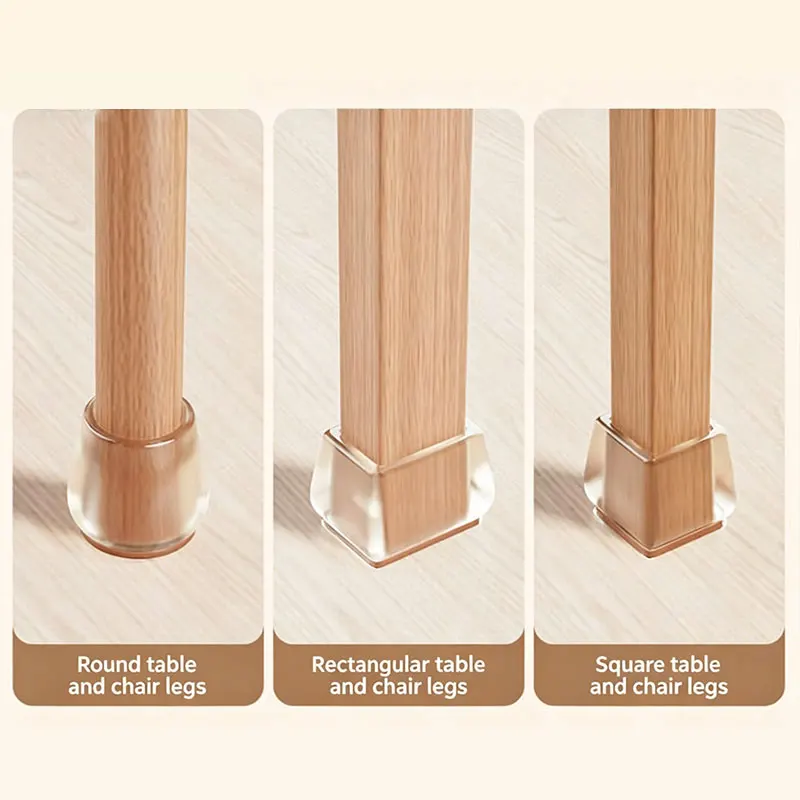 Silicone Furniture Leg Protectors with Felt Pads - Floor-Safe Chair and Table Foot Covers (24/4 Pack)