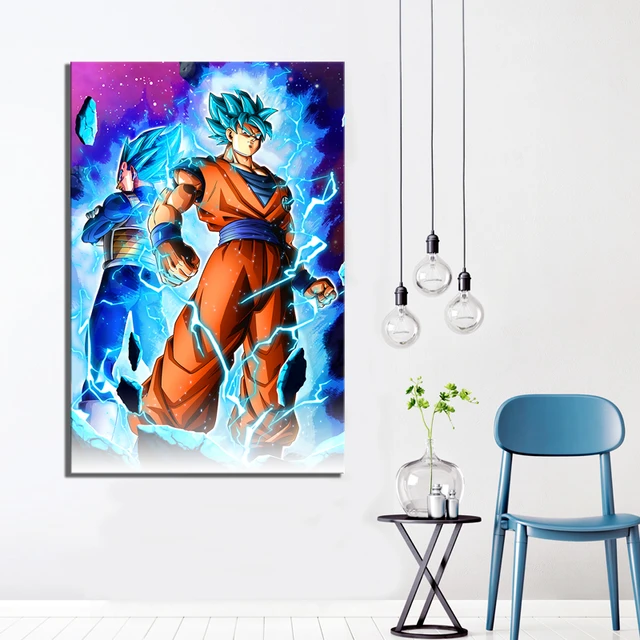 Relógio De Parede Desenho Dragon Ball Z Goku Anime Quartz Tamanho