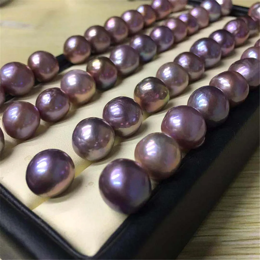 

Authentic natural purple Baroque pearl naked beads particles DIY special pearl pendant earrings bracelet