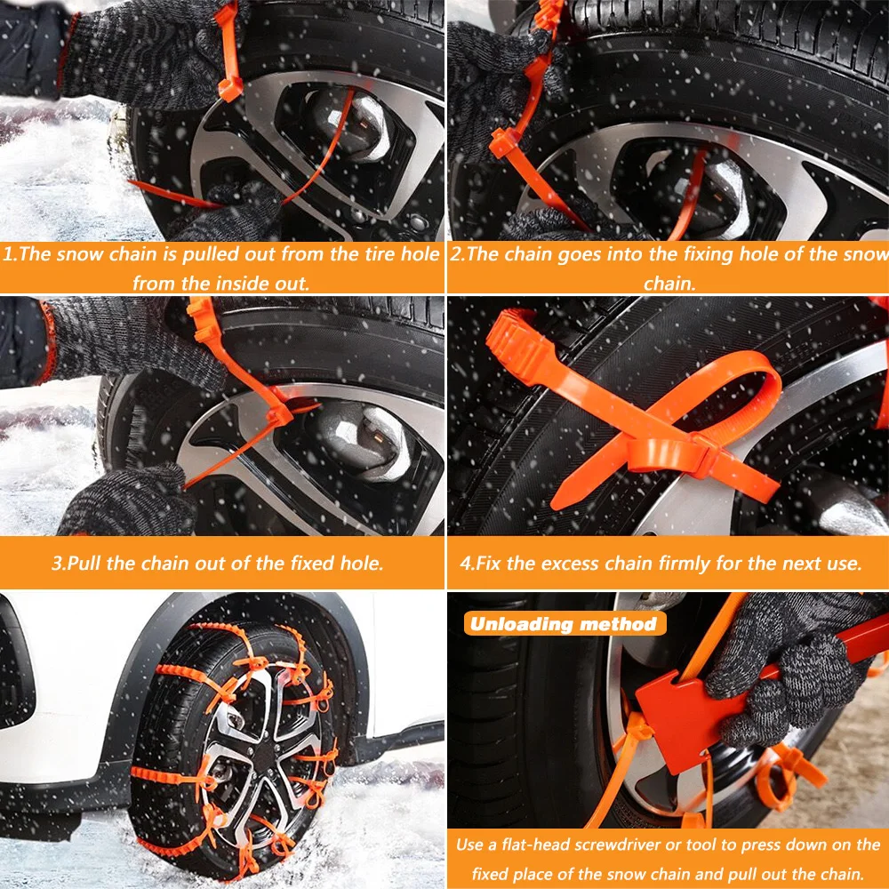 Car Winter Tire Wheels Snow Chains 10Pcs