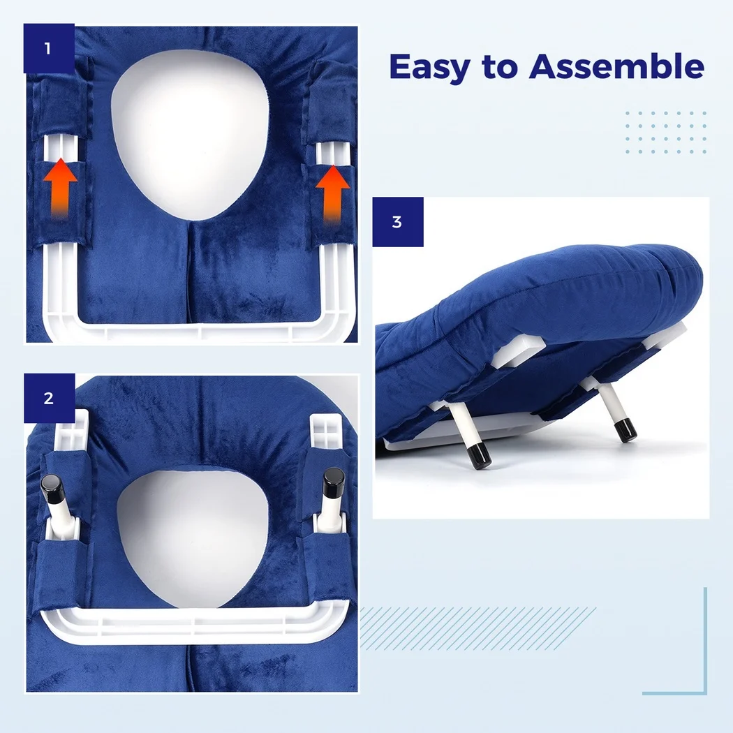 Blue Face Down Sleep Retinal Detachment Recovery Pillow Face Down Pillow For Eye Surgery Prone Pillow Cushion Face Down Pillow 4