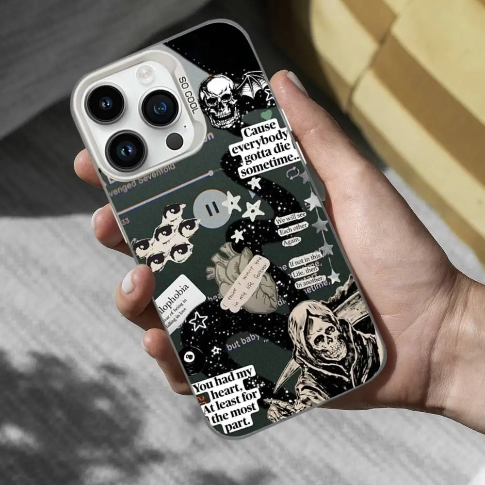 Avenged Sevenfold White Matte Shockproof Phone Case