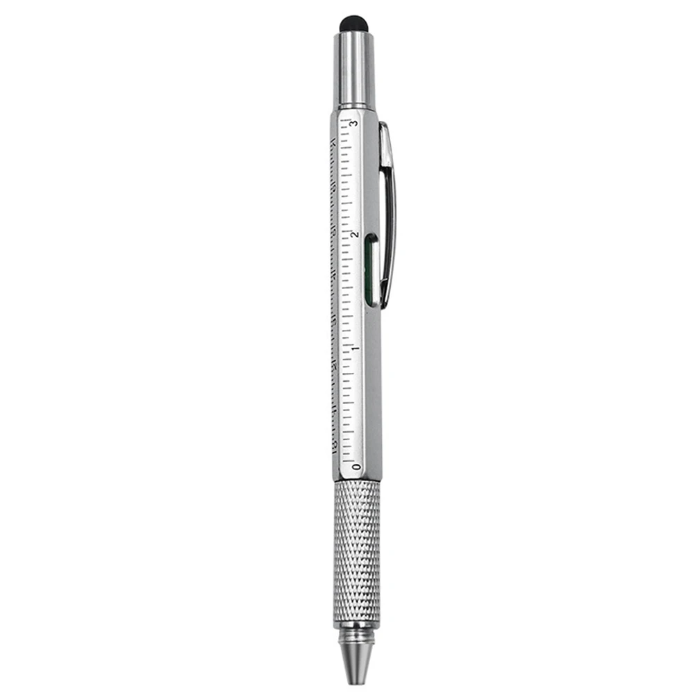 7 In1 Handheld Ballpoint Pen Tool Multifunction Measure Technical Ruler Screwdriver Touch Screen Stylus Spirit Level Hand Tool multifunction ballpoint pen with modern handheld tool measure technical ruler screwdriver touch screen stylus spirit level