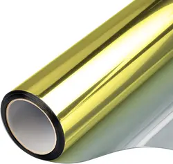 Silver Transparent Self-Adhesive UV-Proof Privacy Glass Film - 30x100cm (Gold Silver)