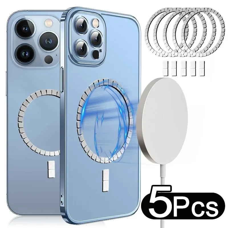 Per Magsafe Wireless Charger Sticker Ring Metal Universal Plate Iron Per Samsung Galaxy Iphone 15 14 Foglio Magnetico Per Auto