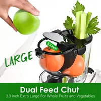 Slow Masticating Juicer Machine, With 3.26" Wide Feed Chute for Whole Fruits 2
