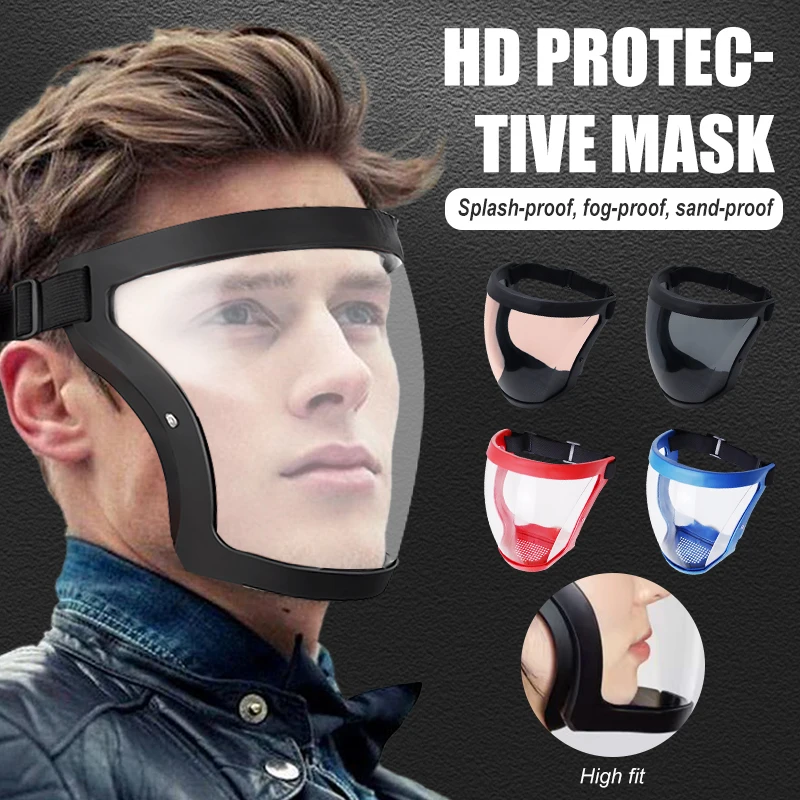 

Work Protection Mask Transparent Safety Mask Oil-splash Proof Eye Facial Anti-fog Shield Household Kitchen Full Face Shield