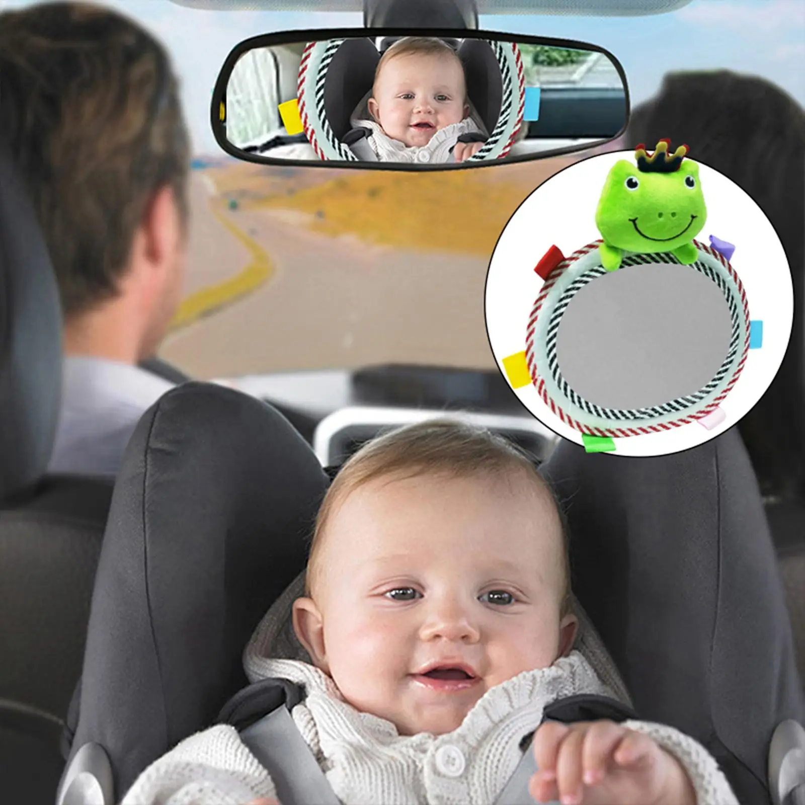 Espejo retrovisor para asiento trasero de coche, espejo de bebé para  respaldo de coche, visión fácil