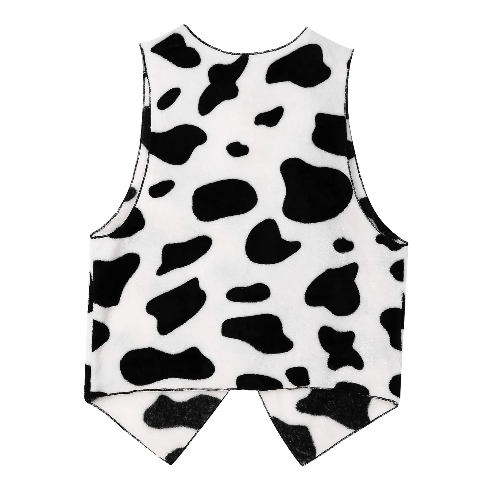 Men Cow Print Open Front Coat Jacket Vest Halloween Festival Hippie Costume Cowboy Cardigan Cosplay Party Fancy Dress Up 6