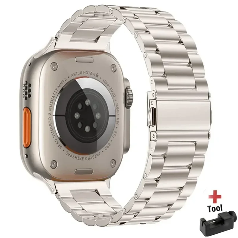 Sleek Stainless Steel Metal Link Bracelet