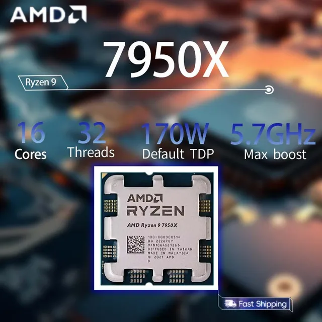 Amd Ryzen 2021 AMD Ryzen 7950X CPU Processor R9 7950X GHz 16-Core