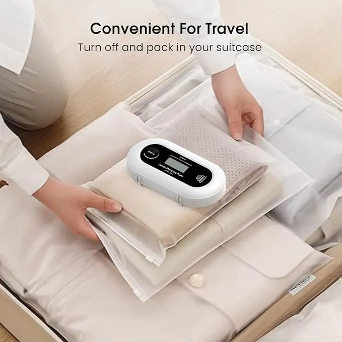 Carbon Monoxide Detector Alarm, Portable 10-Year Battery CO Alarm with Digital LCD Display, for Home, Office and Travel