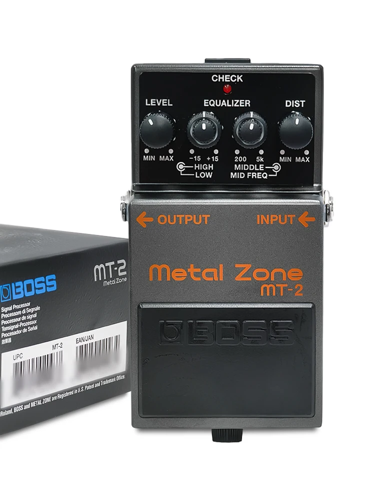 

Roland BOSS дисторшн гитарная педаль MT-2 двухступенчатая схема усиления, трехполосный активный эквалайзер, педаль дисторшн высокого усиления