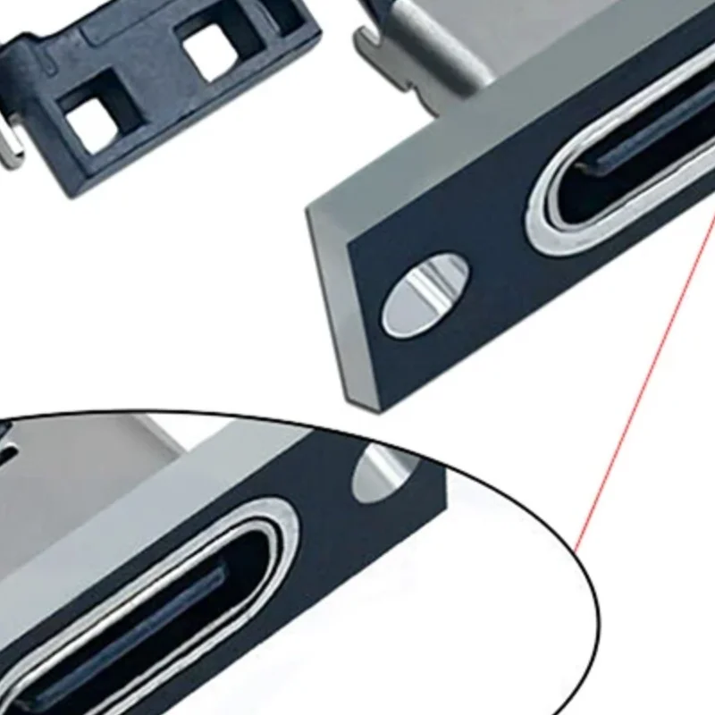 ชุดพอร์ตเชื่อมต่อ USB 3.1 Type-C จำนวน 5 ชิ้น พร้อมแผ่นยึดแบบสกรู ช่องเสียบ USB Type-C 3.1 แบบ 2 พิน และ 4 พิน ตัวเมีย สำหรับชาร์จ 1