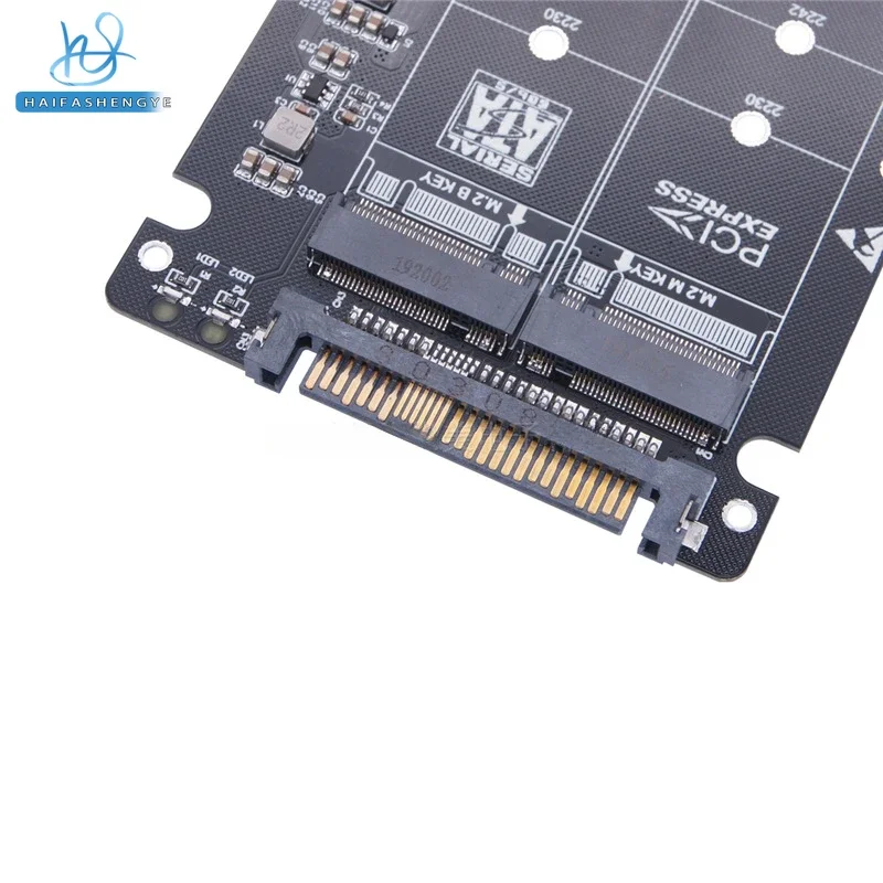 Dual SSD to U2 SFF-8639 Sata Ide Adapter Card NGFF sata protocol NVME protocol to U2 2-in-1 m.2