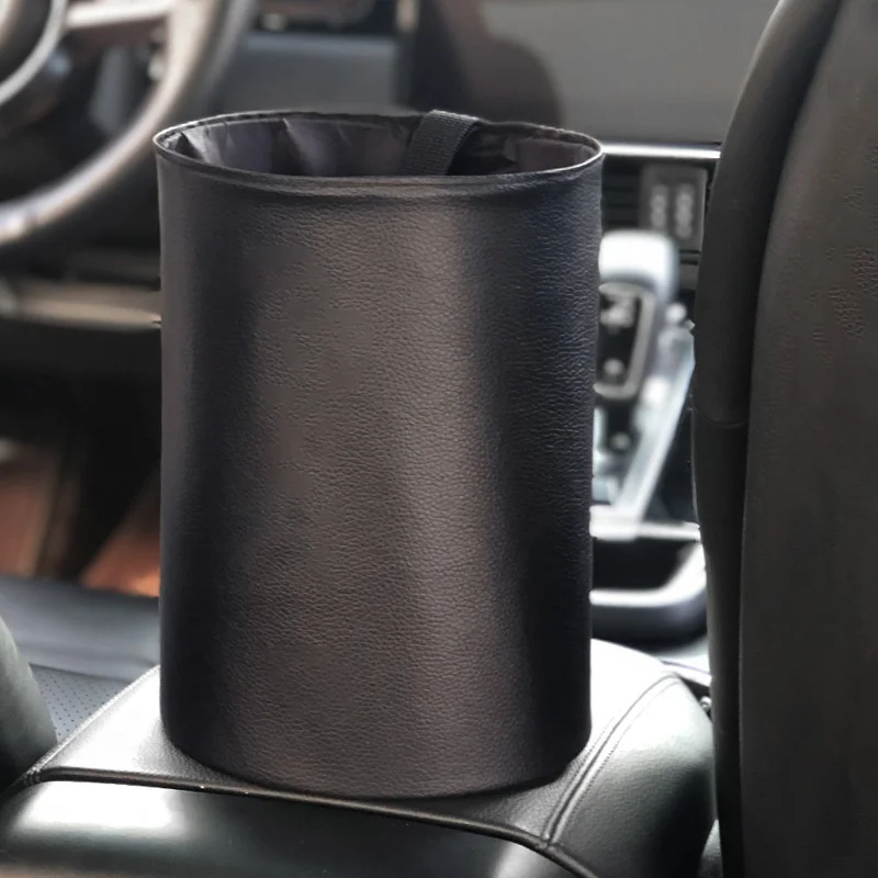 Foldable Car Garbage Storage Can Waterproof Hanging Litter Bag Auto Interior Waste Container Folding Rubbish Bin Organizer car trash can car trash bag