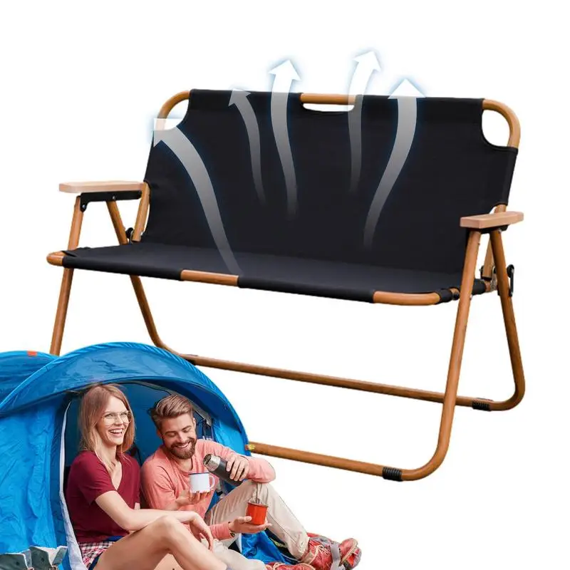 

Складное кресло с двумя сиденьями, устойчивое к ржавчине сиденье для двоих, откидное сиденье с сильной нагрузкой, для пешего туризма и пикника