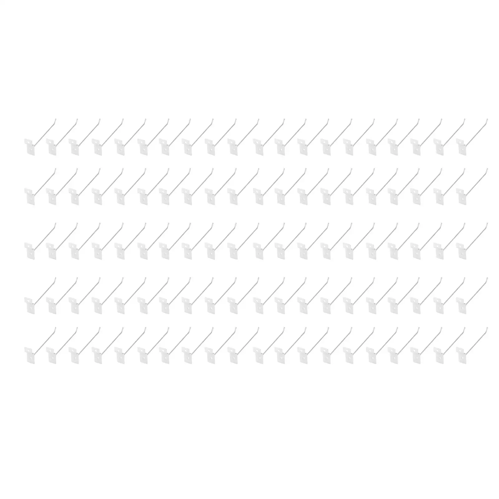 Supermarket Slat Wall Hanging Hooks Easy Installation Electroplated Surfaces Fixed Items Organizers