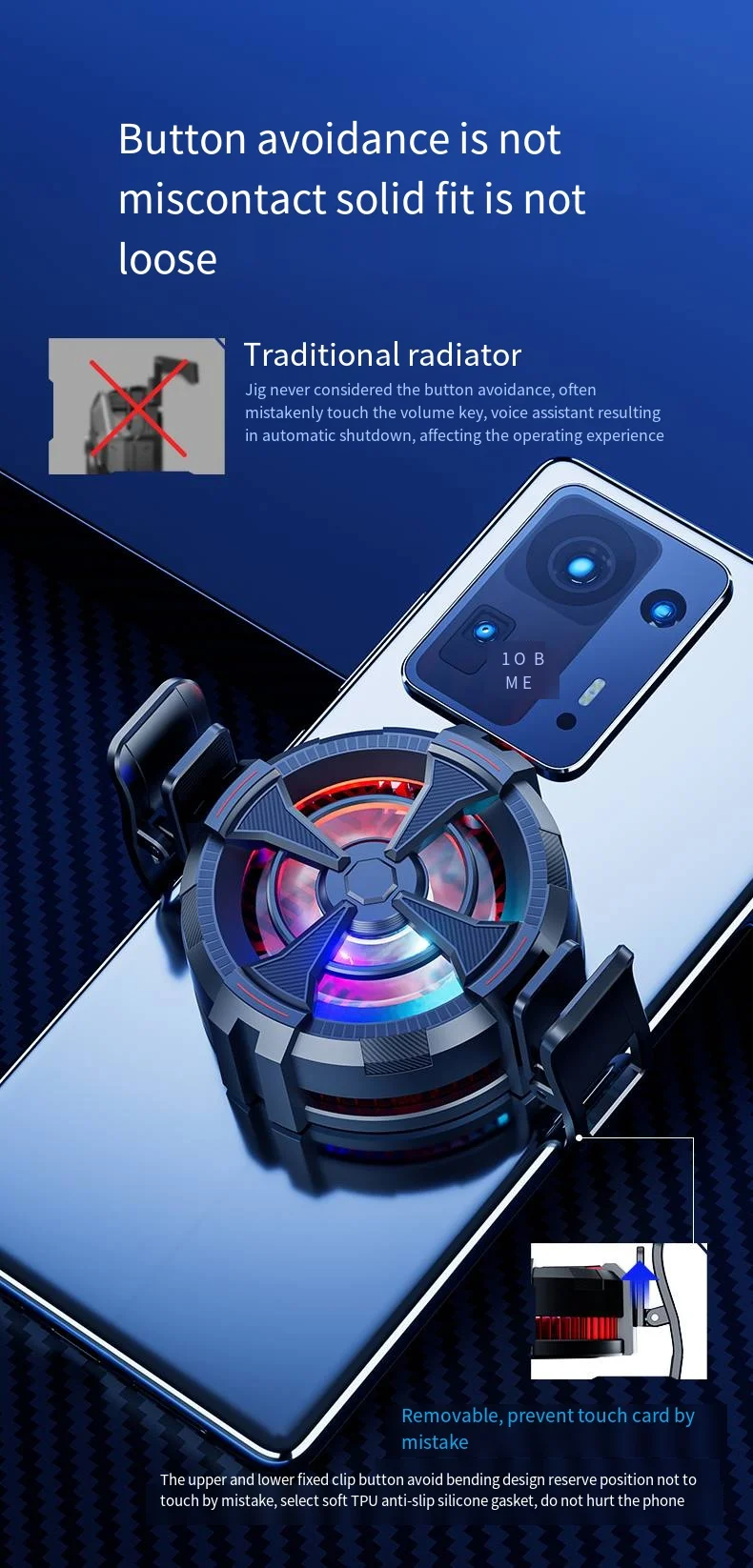 AL-12 2in1 Magnetic Phone Gaming Cooler description image 3