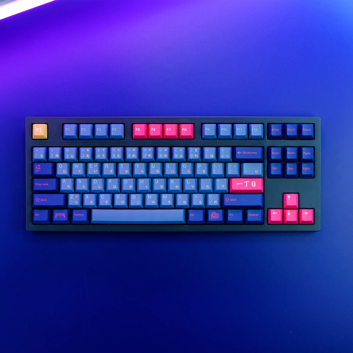 Teclado Mecânico Keycaps para Interruptor mx Keycap Japonês Perfil Cereja Pbt Sublimação Dye Japão Kabukicho 129 Chaves - Imagem 3