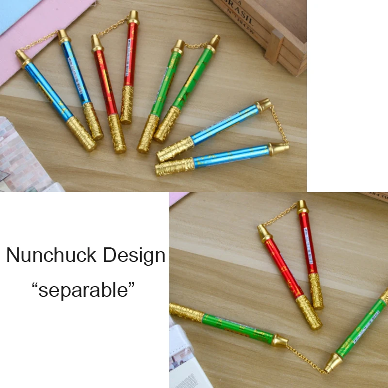Monkey King Gold Hoop Pen Spinning 1pcs Penspinning Funny Rotring Pennen Nunchaku Style School Gift Stationery Papelaria