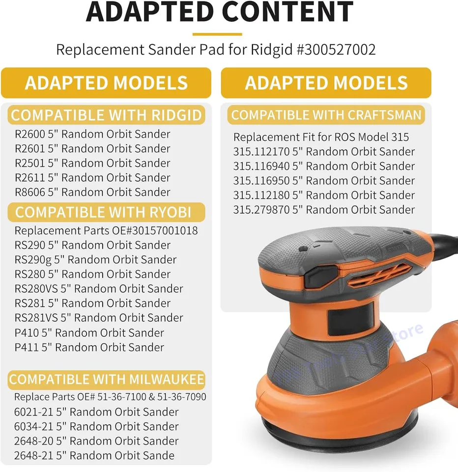 Patin De Ponçage De Rechange à 8 Trous Pour Ponceuse Orbitale