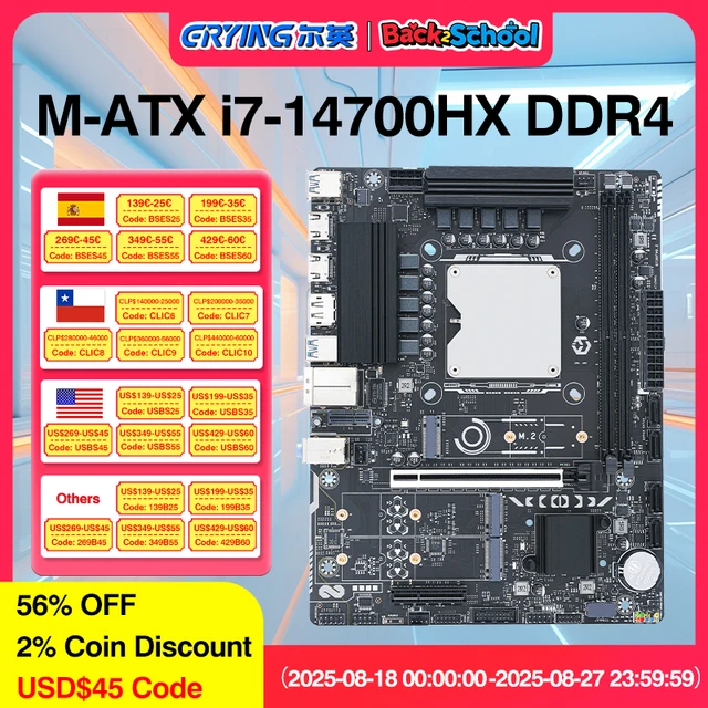 ERYING bricolage ordinateur de jeu carte mère CPU Combo Interposer Kit i7 14700HX 20C28T DDR4 RAM ordinateurs de bureau Placa Mãe lga 1151 PC Gamer 1