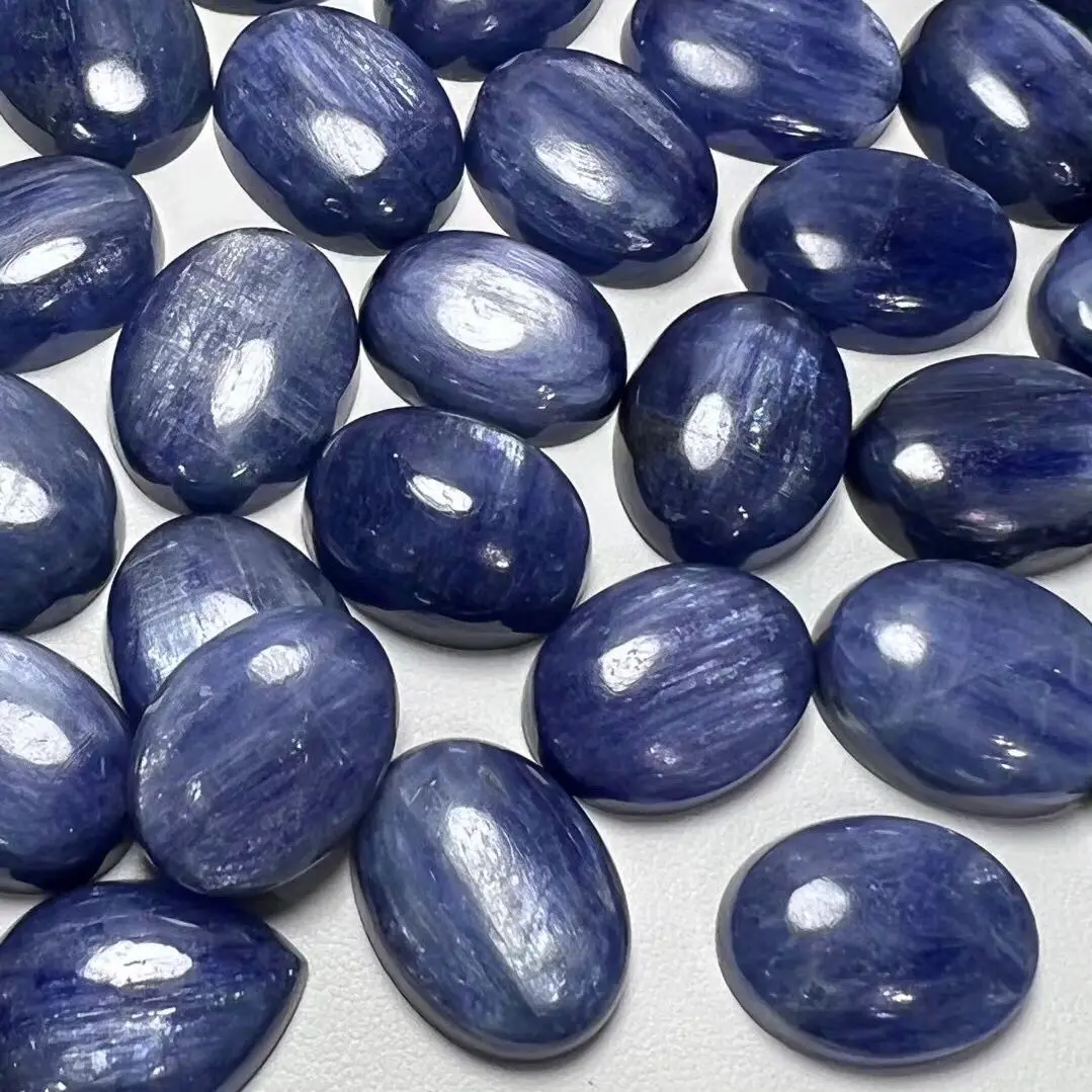 1 Pc Fengbaowu Natural Kyanite Oval Cabochon Jewelry Making For Ring Earring Pendant Crystal Healing Stone DIY Accessories 5