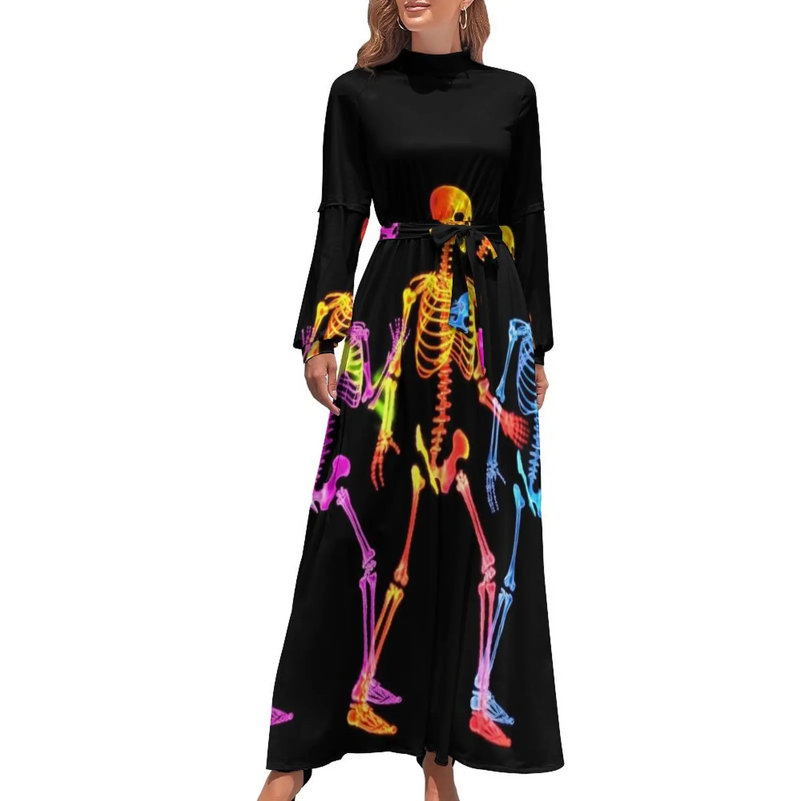 

Dancing Skeletons Long Dress women's dresses luxury Woman's evening dress
