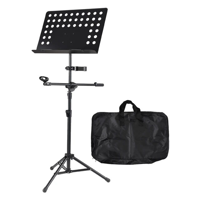 Pupitre de partition portable professionnel, support de microphone, support  de téléphone, support de musique en métal, recommandé, trépied réglable, 3  en 1 - AliExpress