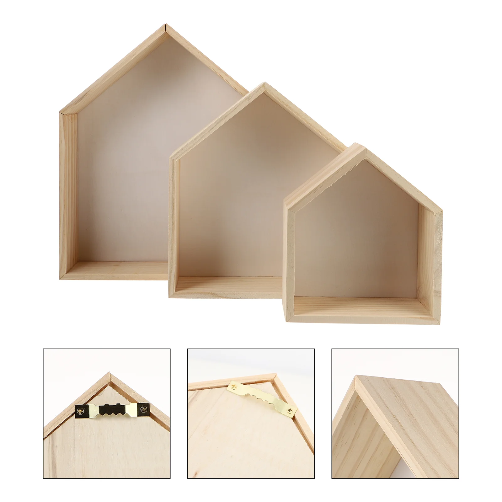 

Home Decor Locker Shelf Wall Wood Shadow Box Rustic Display Floating Shelves Farmhouse Wooden Figures Shot