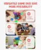 100 16mm 6 Sided Dice Set Standard Game Kids for Board Games Math Dice for Classroom with Storage Bucket Translucent 10 Colors 5