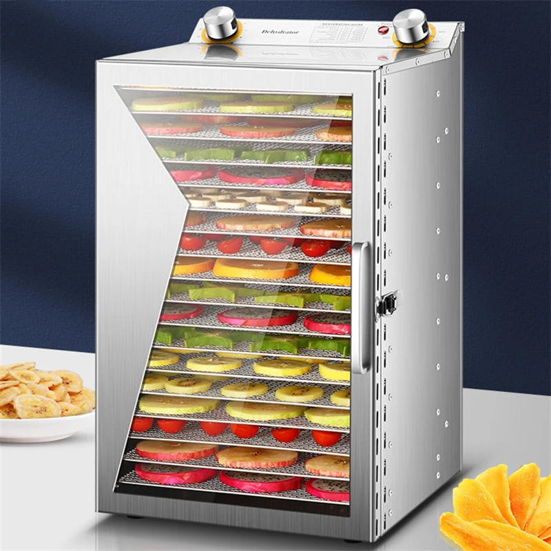 

18-layer Fruit Dryer Food Dehydrator Meat and Seafood Food Processing Machine Dried Fruit Machine Vegetables Kitchen Appliances