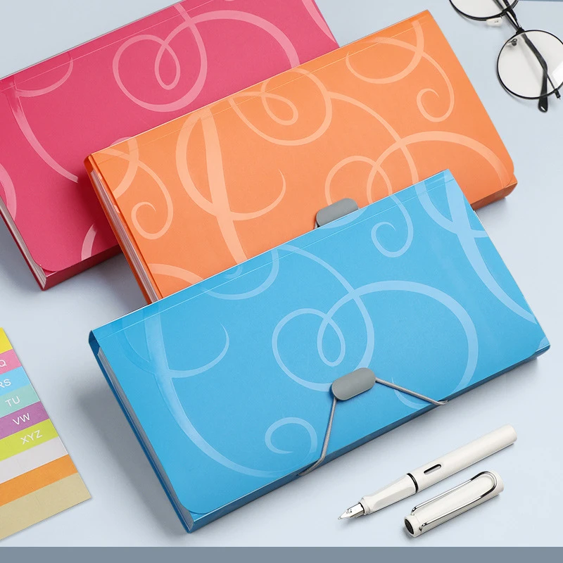

A6 Files Organizer Documents Waterproof File Bag Organ Bags File Folder Pocket Expanding Wallet Candy Colors Document Folders