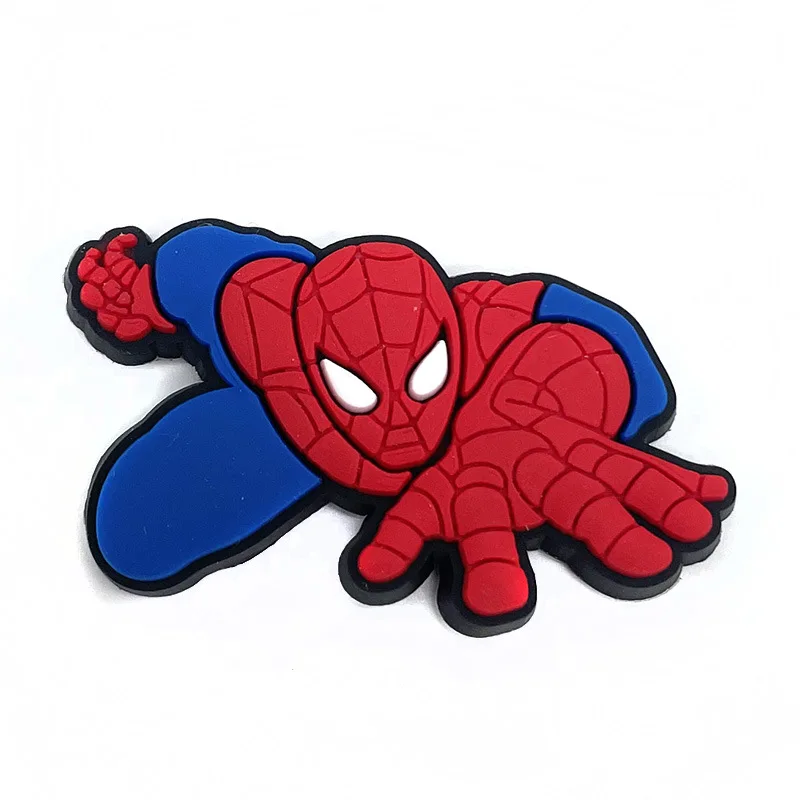 New Marvel Super Hero Spiderman Shoe Buckle Croc Charms Novelty DIY  Slippers Accessories Souvenir Cartoon Decorations Kids Gifts