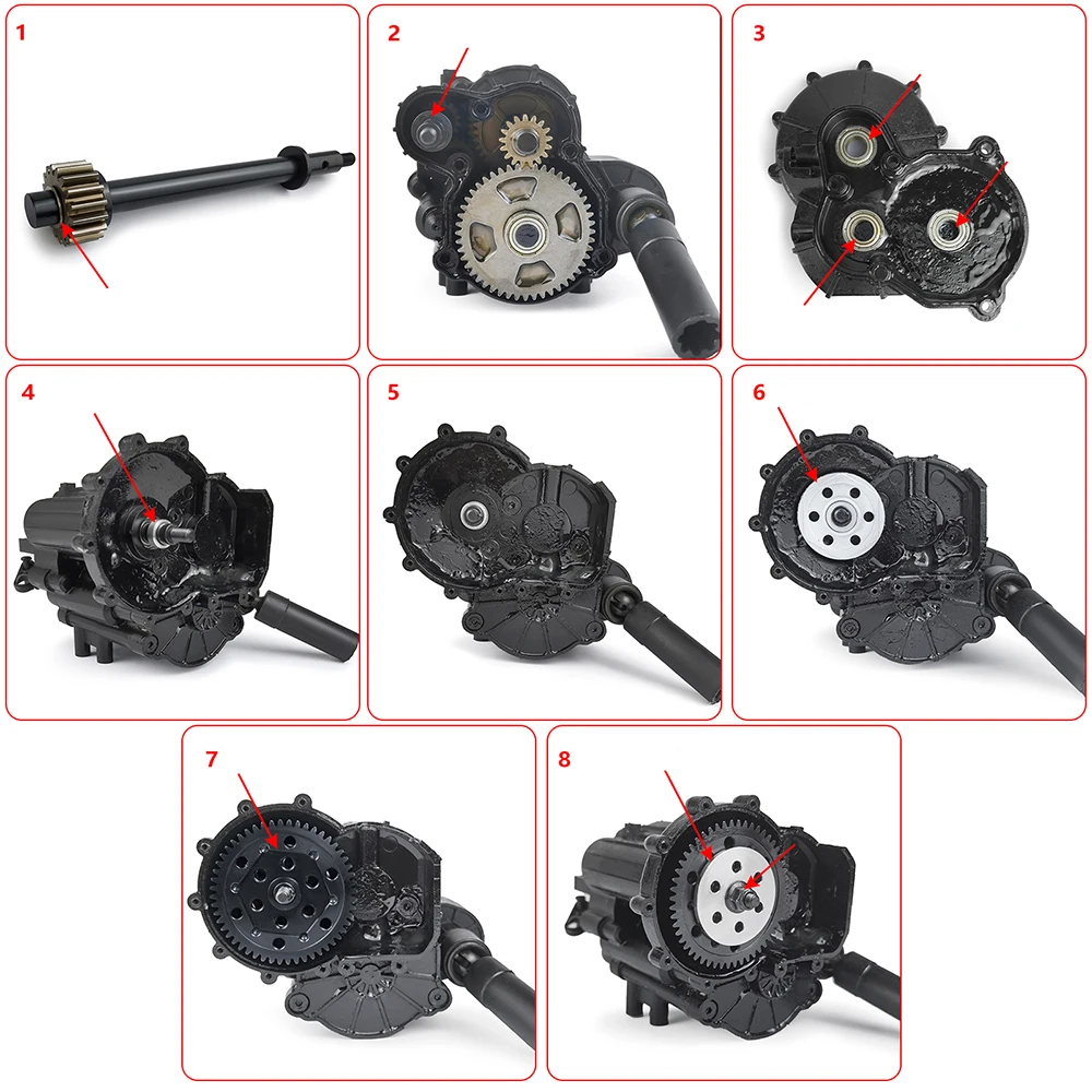 Rc Motor RC Getriebe Metall Für AX10 SCX10 1:10 Cr Produktbild-Vorschau 12