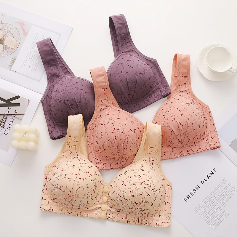 New Style Front-Buckled Mother's Bra For Women Large Size Thin Version No Steel Circle Vest-Style Bra Cover 6