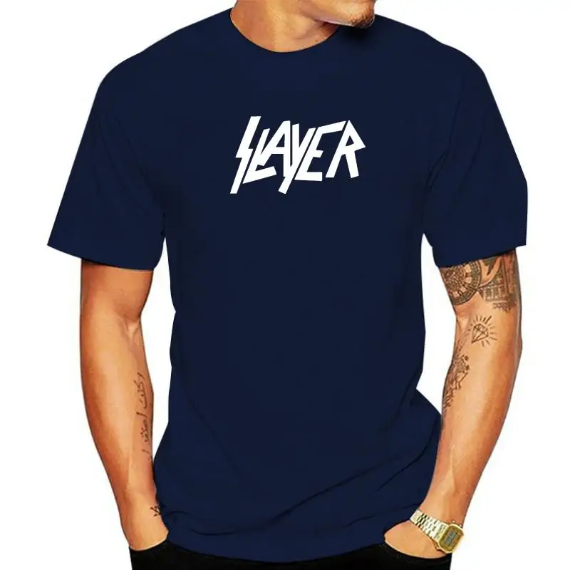 

2022 Fashion Leisure Metal Band Slayer T-shirt Harajuku Streetwear 100% Cotton Graphics Tshirt Brands Tee Tops