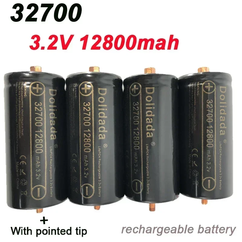 

100%Original 32700 12800mAh 3.2V lifepo4 Rechargeable Battery Professional Lithium Iron Phosphate Power Battery + Pointed Tip